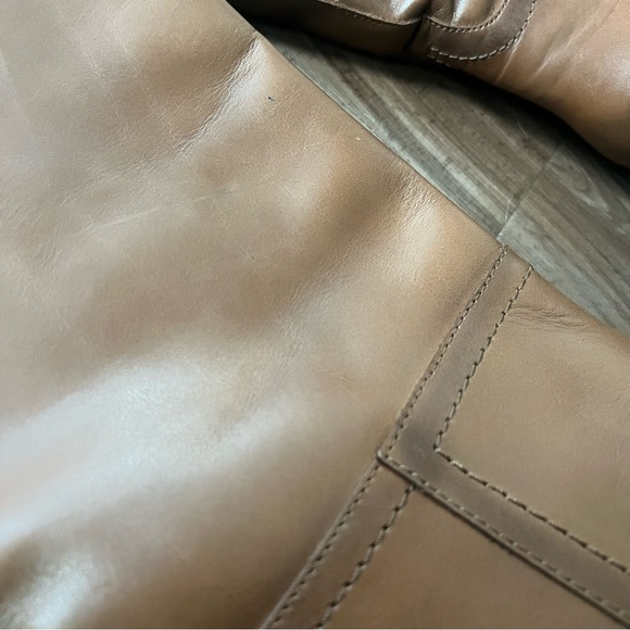 New Zara Tall Brown Leather Boots 7.5 US - Picture 8 of 8